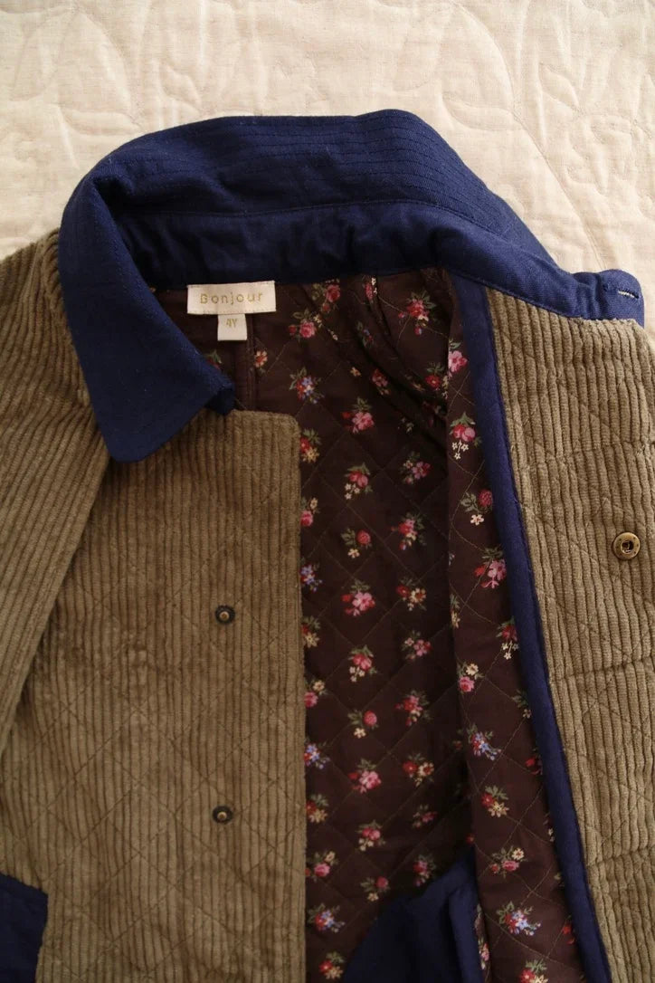 manteau matelassé cape amovible kaki