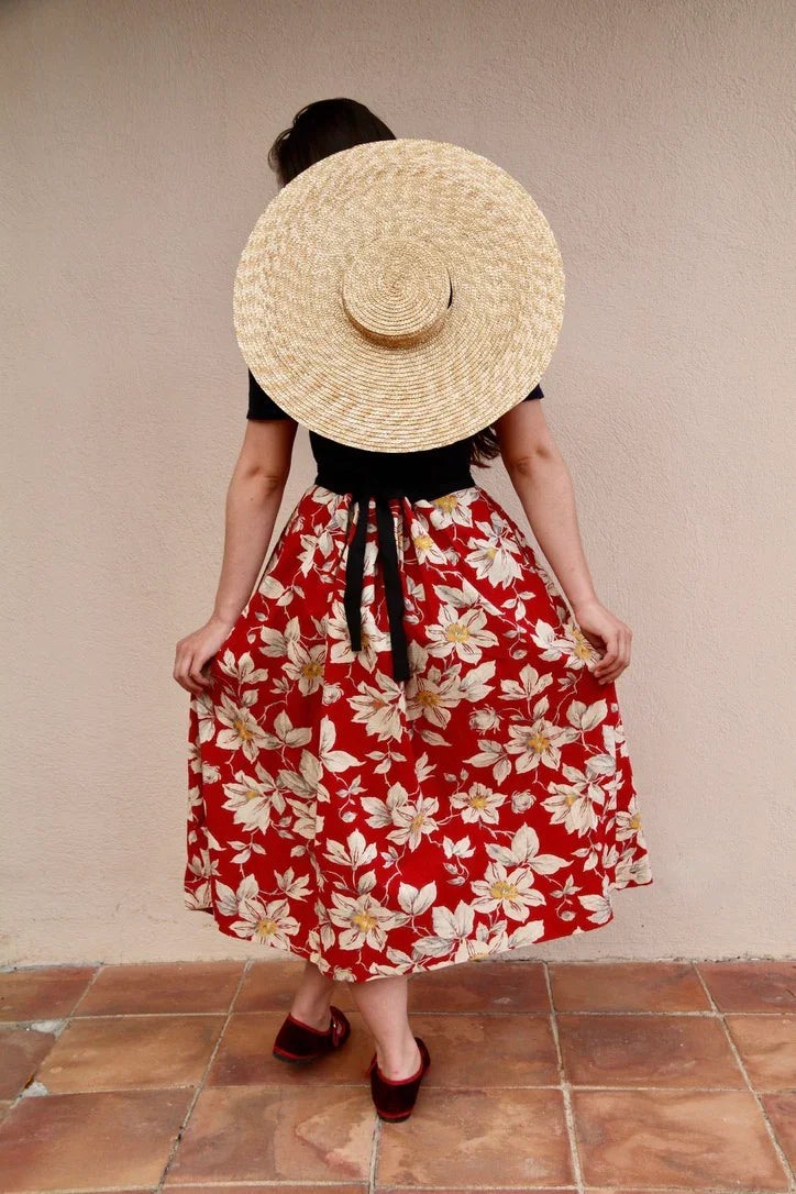 Orange Blossom skirt, Gaughin print