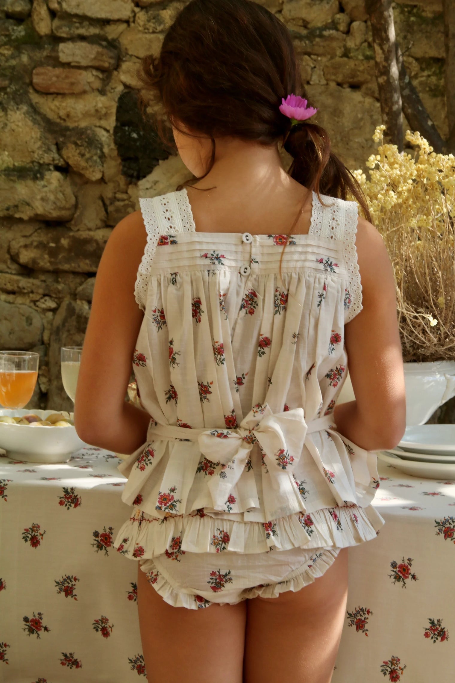 Ensemble top et culotte imprimé garden flowers