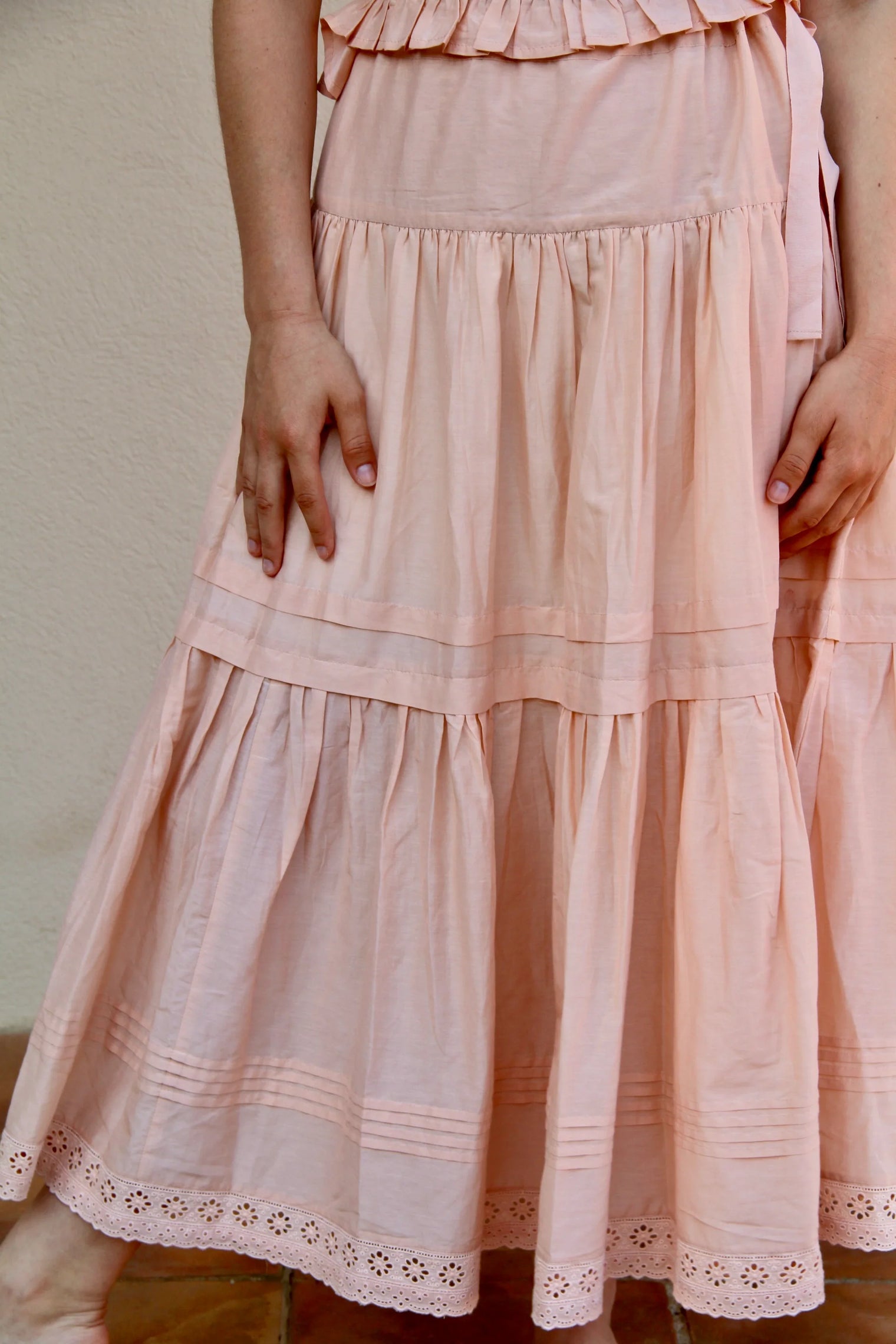 Anemone skirt — Nude Pink