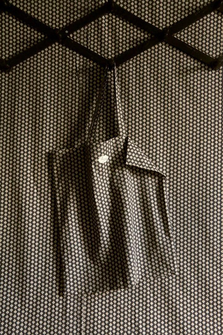 Veste matelassée réversible velours noir / imprimé "Provençal noir"