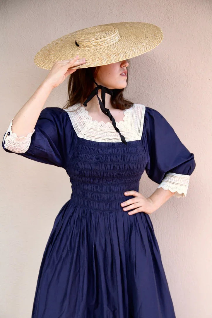 romantic navy dress