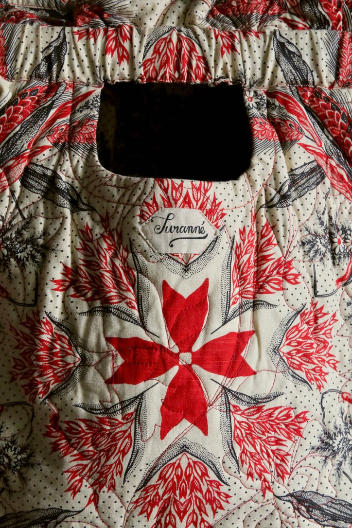 Bandana print wheat ears bag