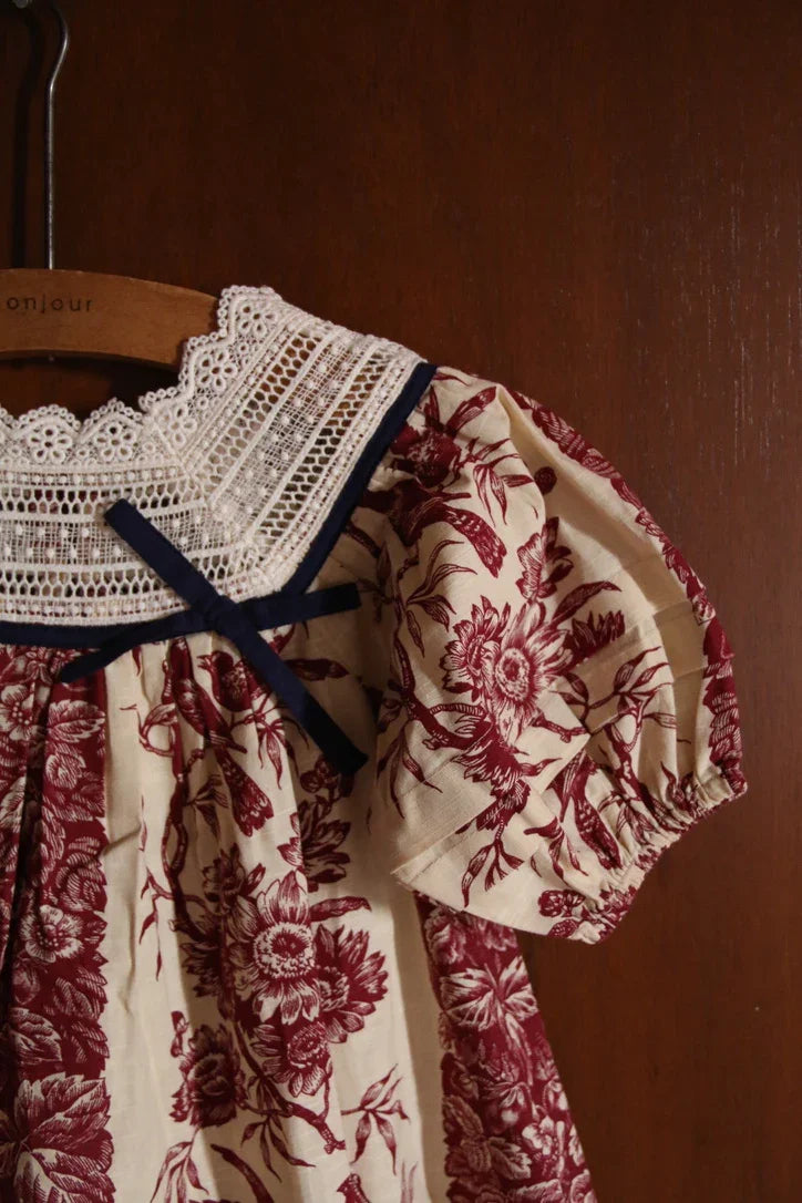 Robe princesse imprimé les oiseaux