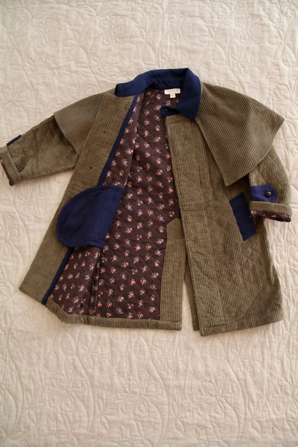 manteau matelassé cape amovible kaki