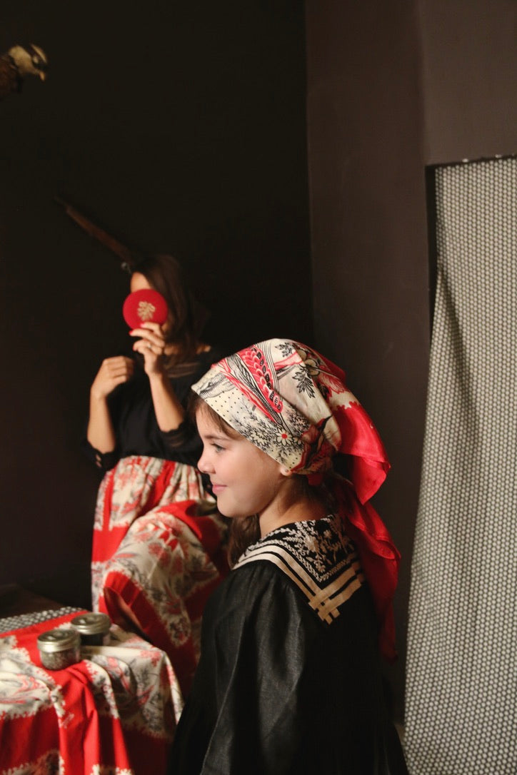 Black denim tunic, sailor collar