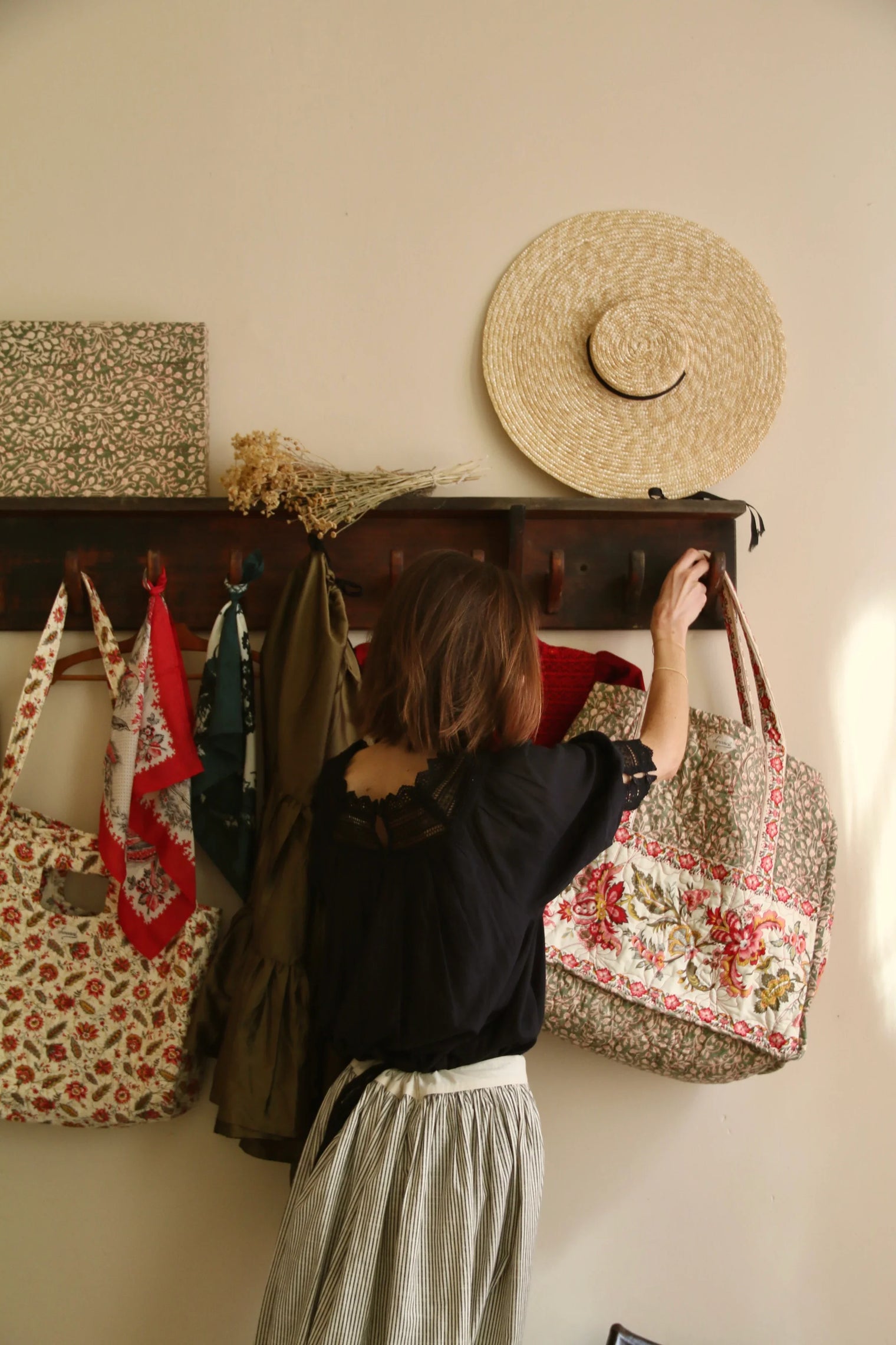Le sac du marché imprimé "feuillage"
