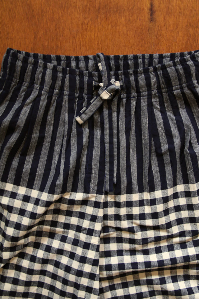 Navy Gingham Pants