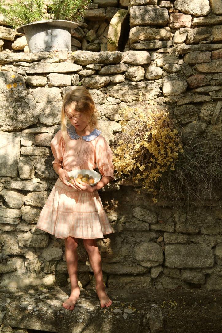Longue blouse rose nude