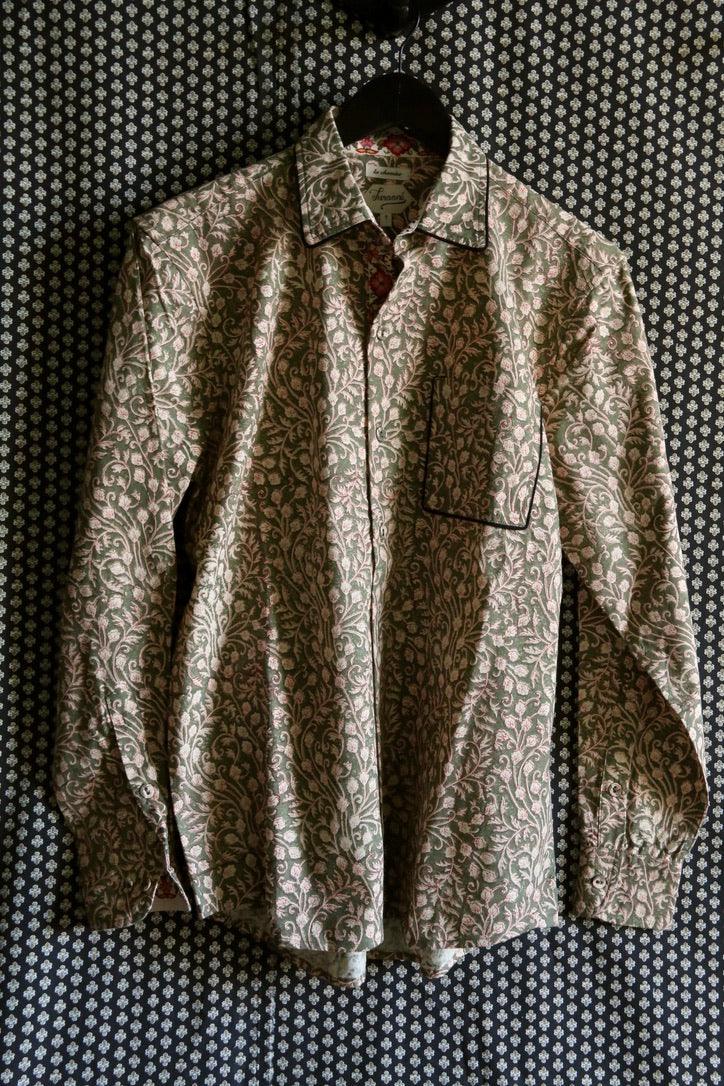 Chemise mixte imprimé "feuillage"