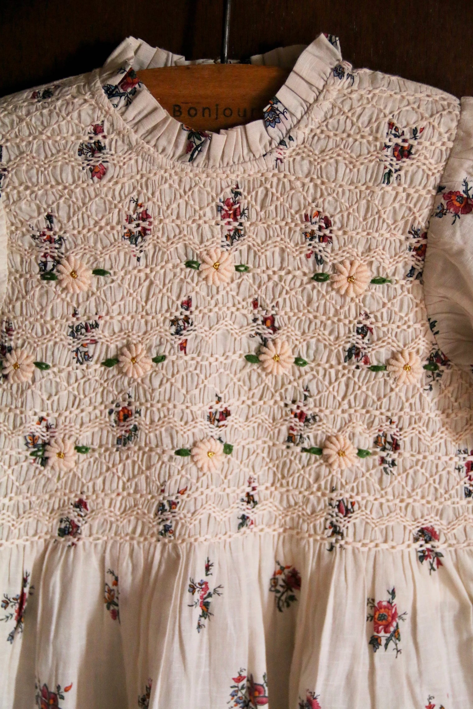 Blouse à smocks garden flowers