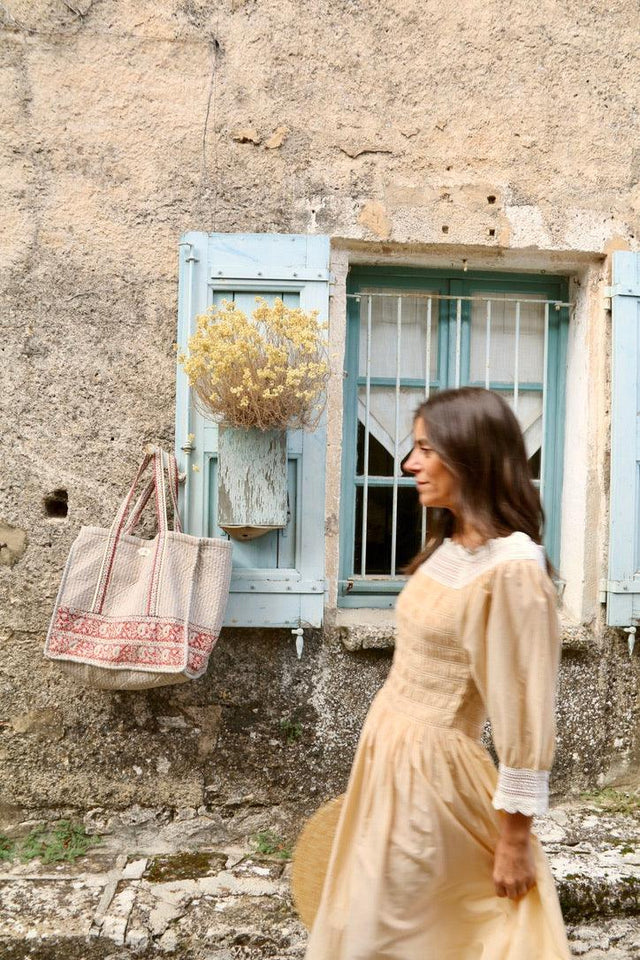 butter-colored romantic dress