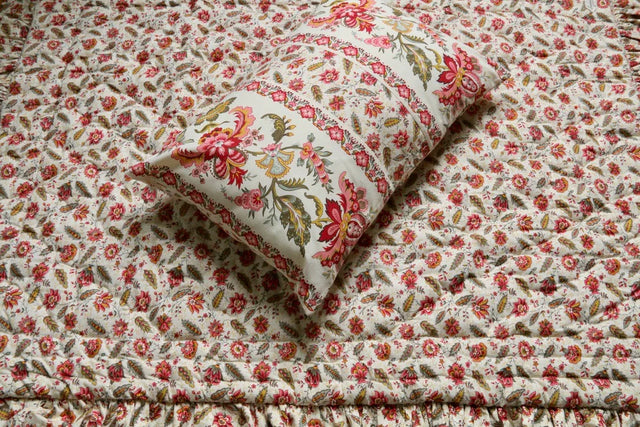 Housse de coussin fleuri