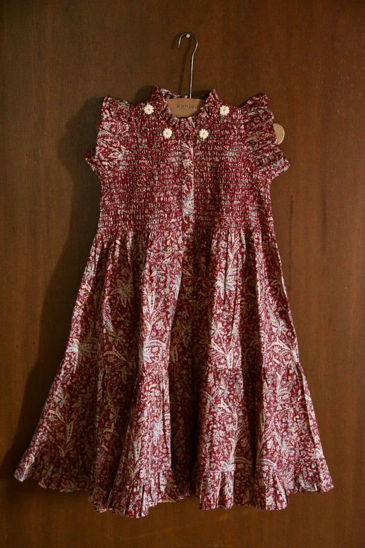 Robe longue rouge cashemere