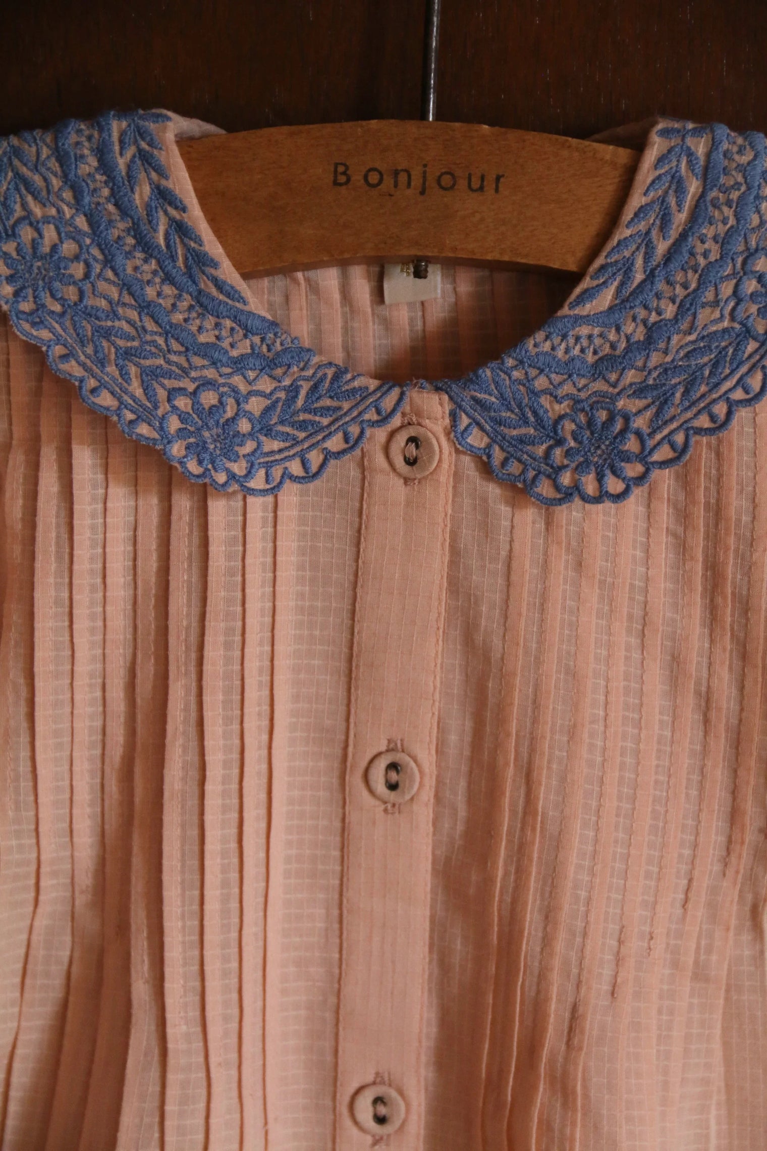 Longue blouse rose nude