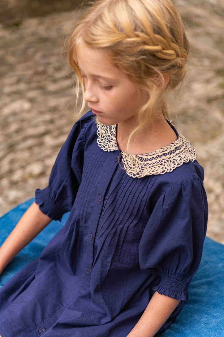 Longue blouse marine
