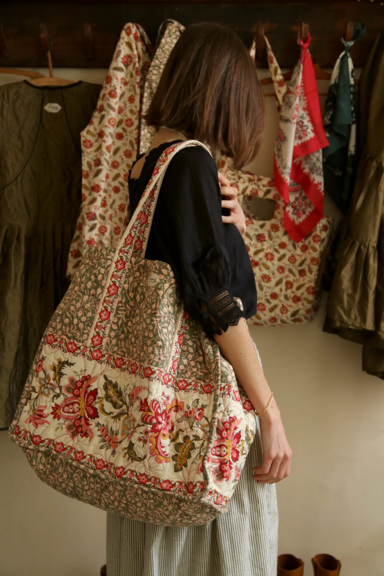 Le sac du marché imprimé "feuillage"