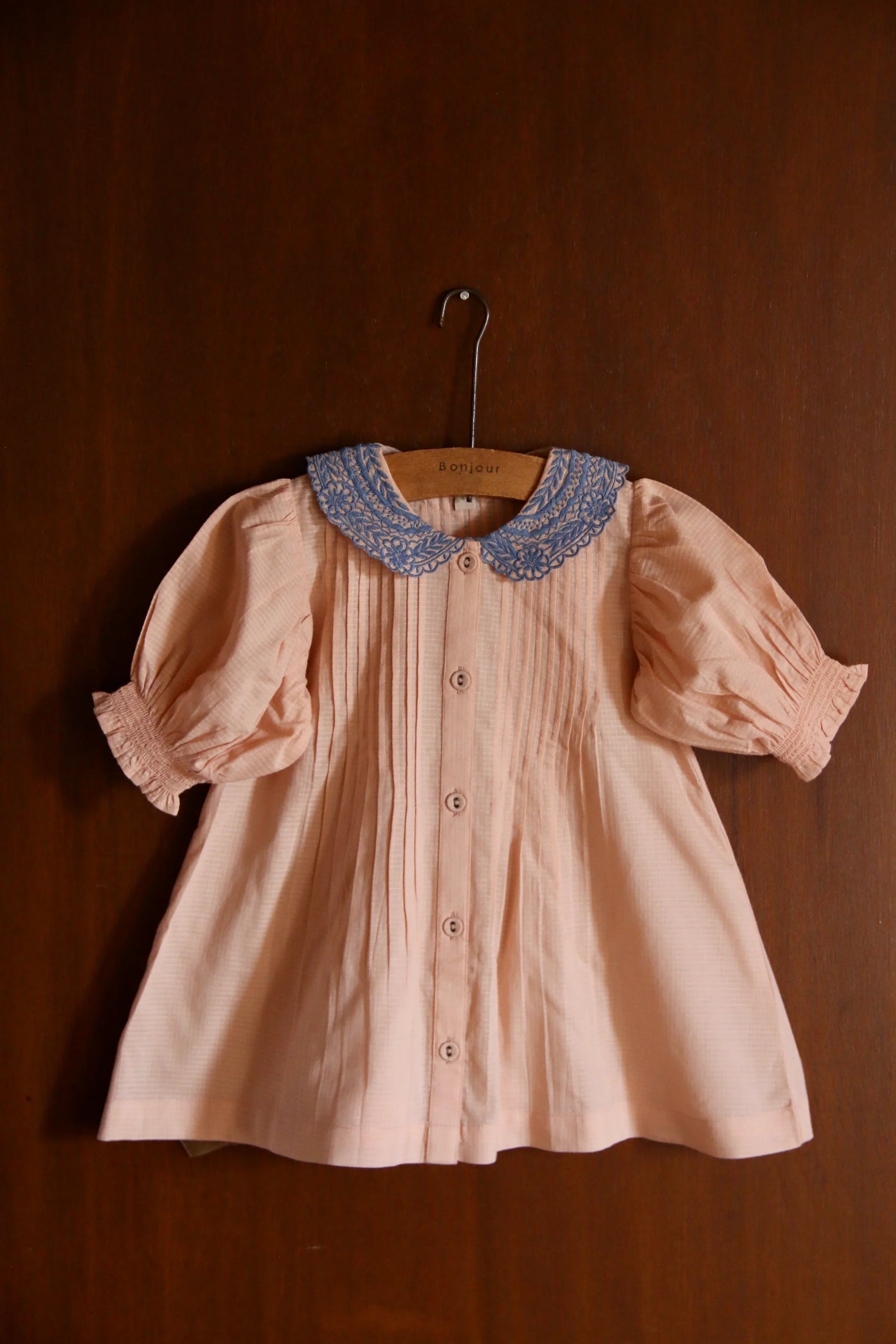 Longue blouse rose nude