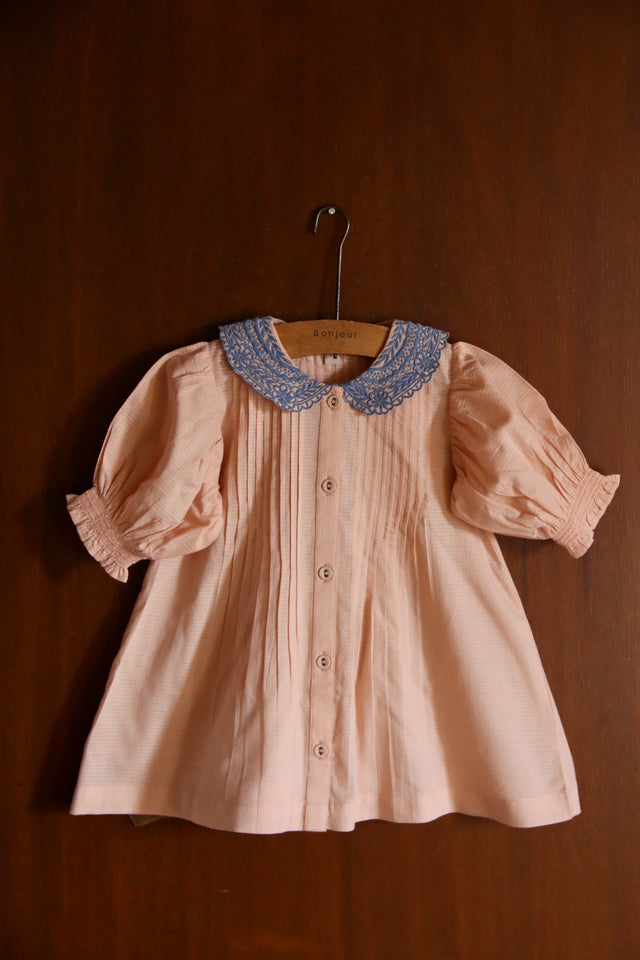 Longue blouse rose nude