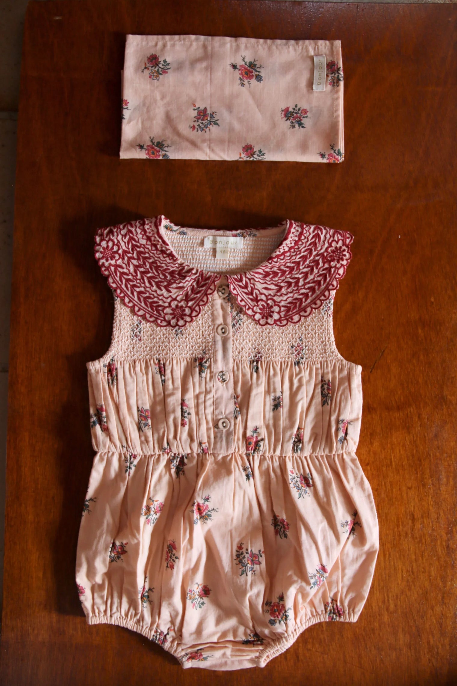 Romper du 6 mois au 6 ans vendu avec son foulard assorti