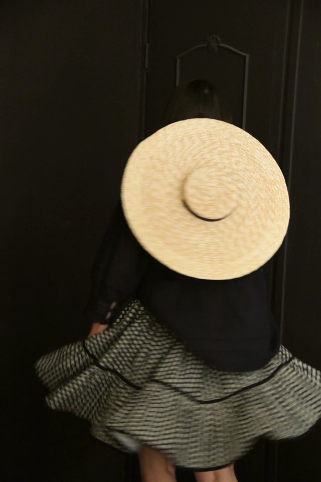 Jupe courte "Pivoine" imprimé "Provençal noir"