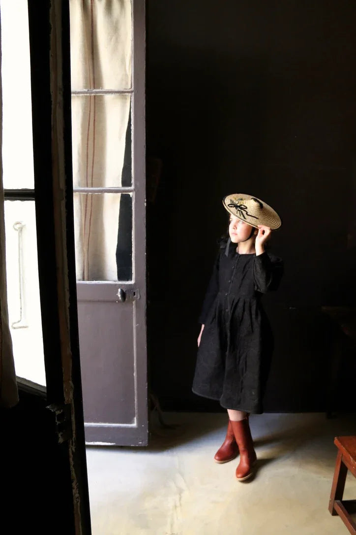 Robe manteau réversible velour noir