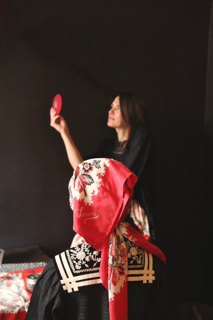 Black denim tunic, sailor collar