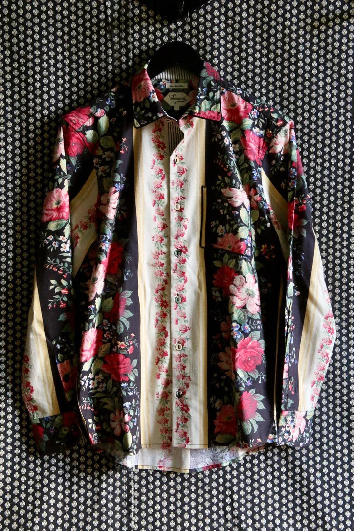 Chemise mixte imprimé "les fleurs d'Arles"