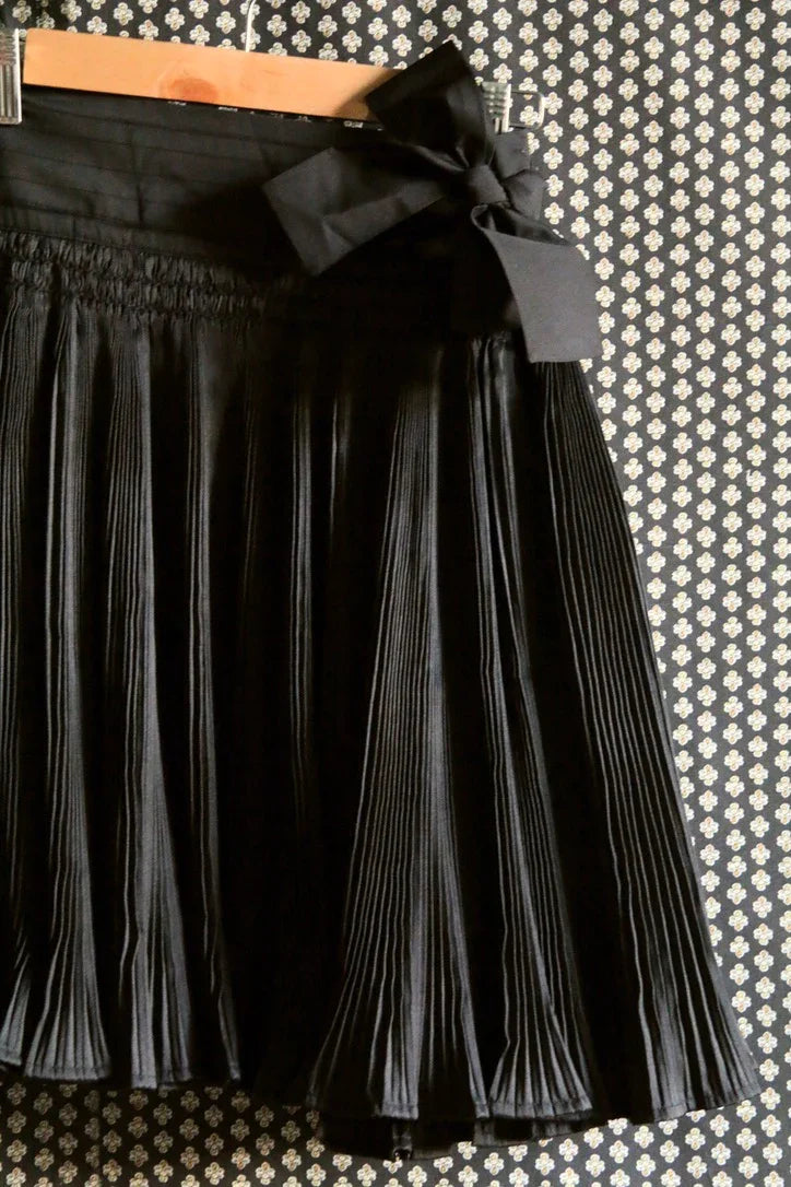 Jupon plissé Tournesol taffetas noir