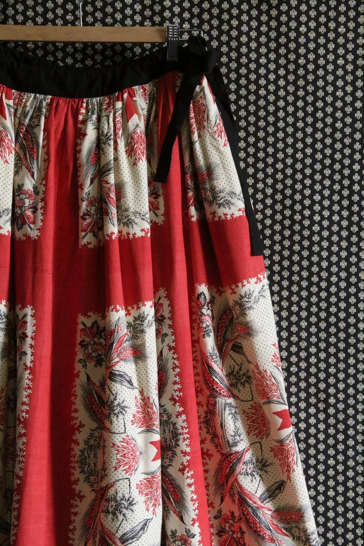 Long skirt Orange Blossom bandana wheat ears
