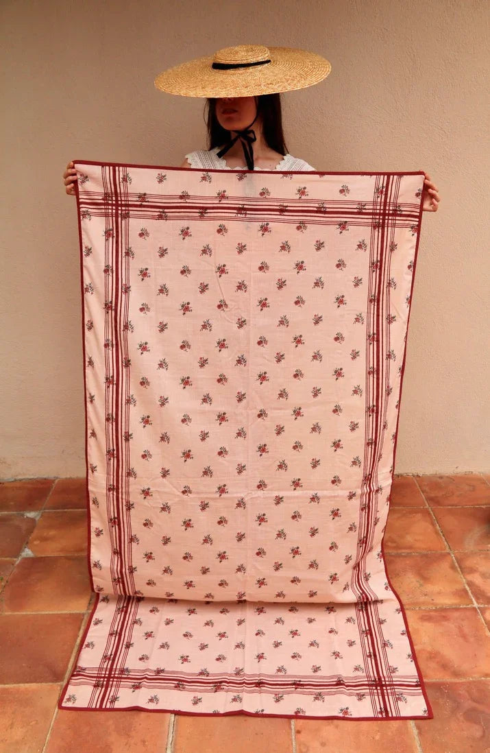 pink floral garden pareo