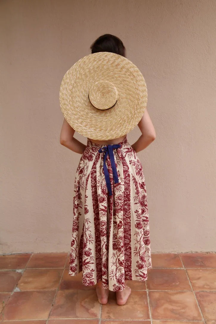 Iris skirt printed with birds