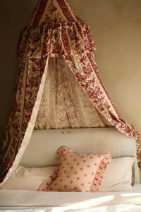 pink quilted floral garden pillowcase