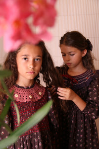 Robe à smocks petit bouquet