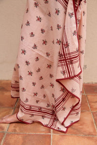 pink floral garden pareo