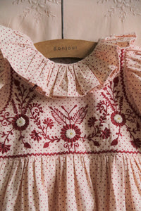 Tunic "Iris" pink polka dots