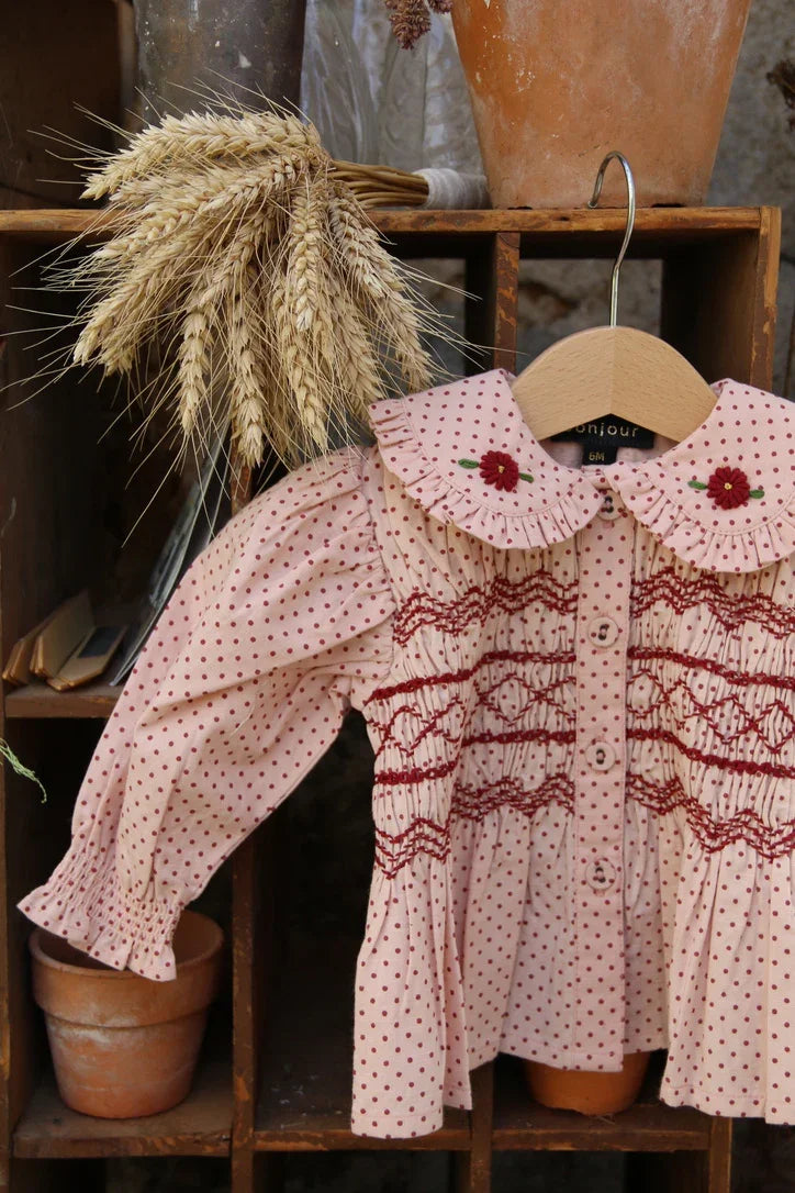 Baby set, blouse and bloomer