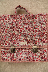 cartable matelassé champ de fleurs