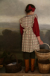 Kaki wallpaper striped pinafore dress