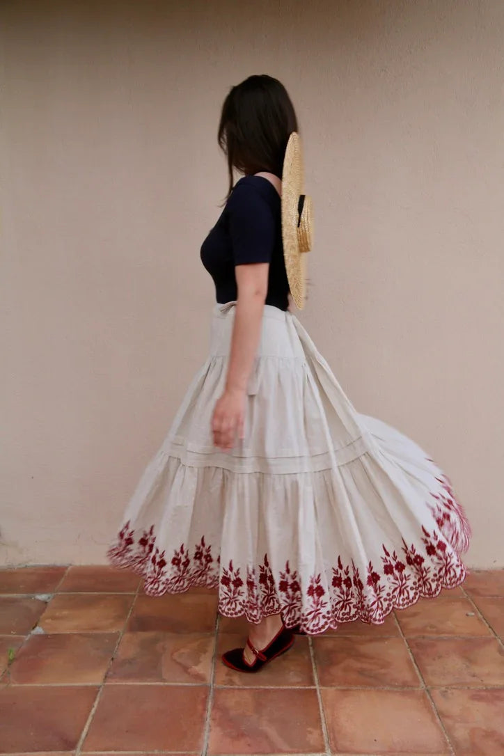 Capucine Embroidered skirt
