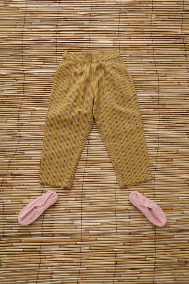 Pantalon rayure transat curry