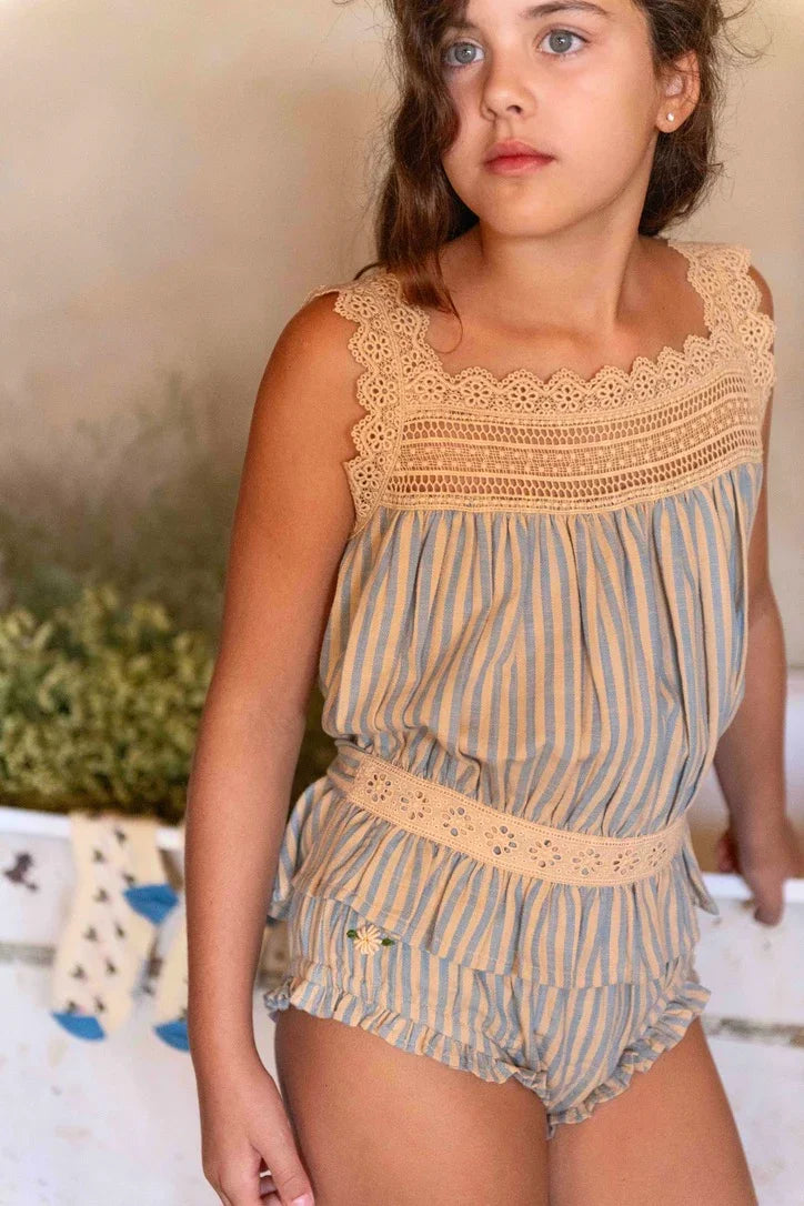 Ensemble top et culotte rayure transat