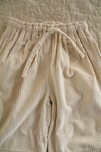 pantalon velours ivoire