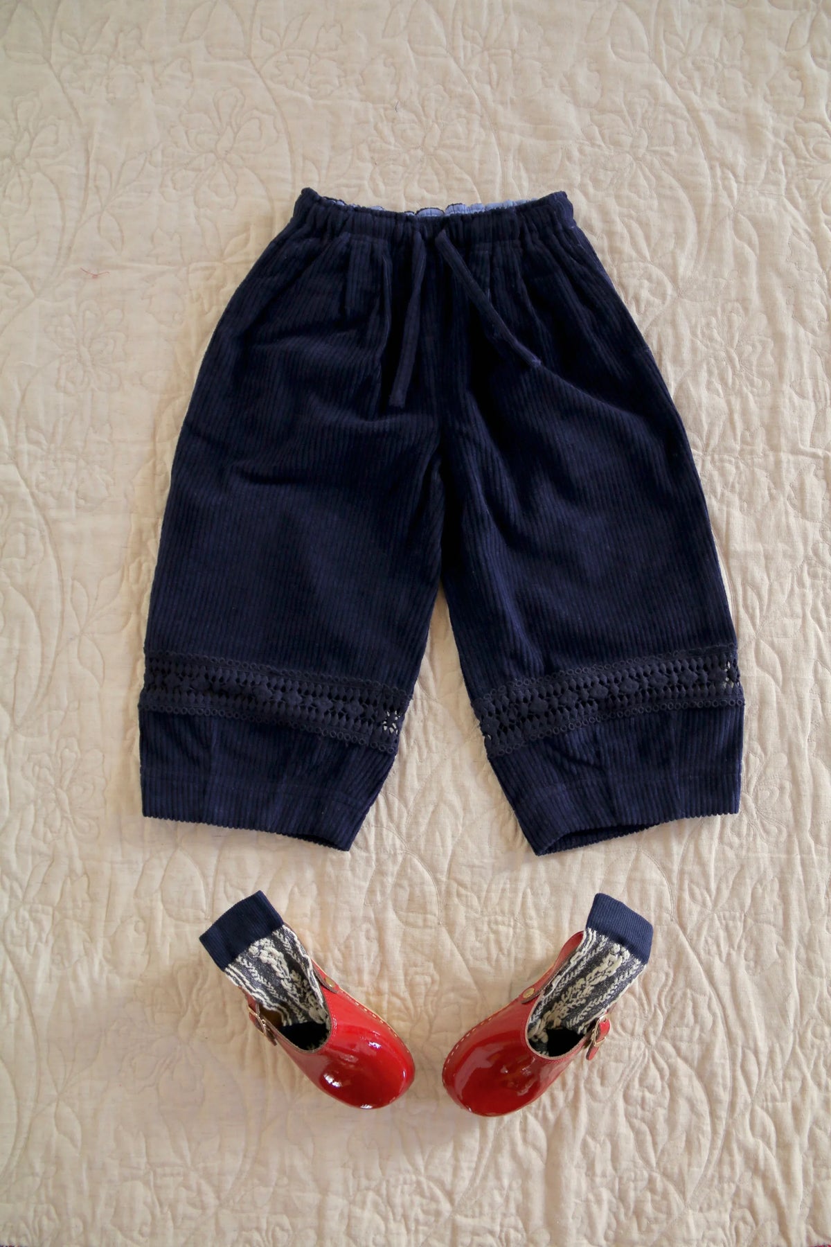 pantalon velours marine