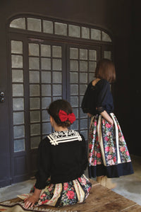 Long skirt "Fleur d'oranger" printed "les fleurs d'Arles"