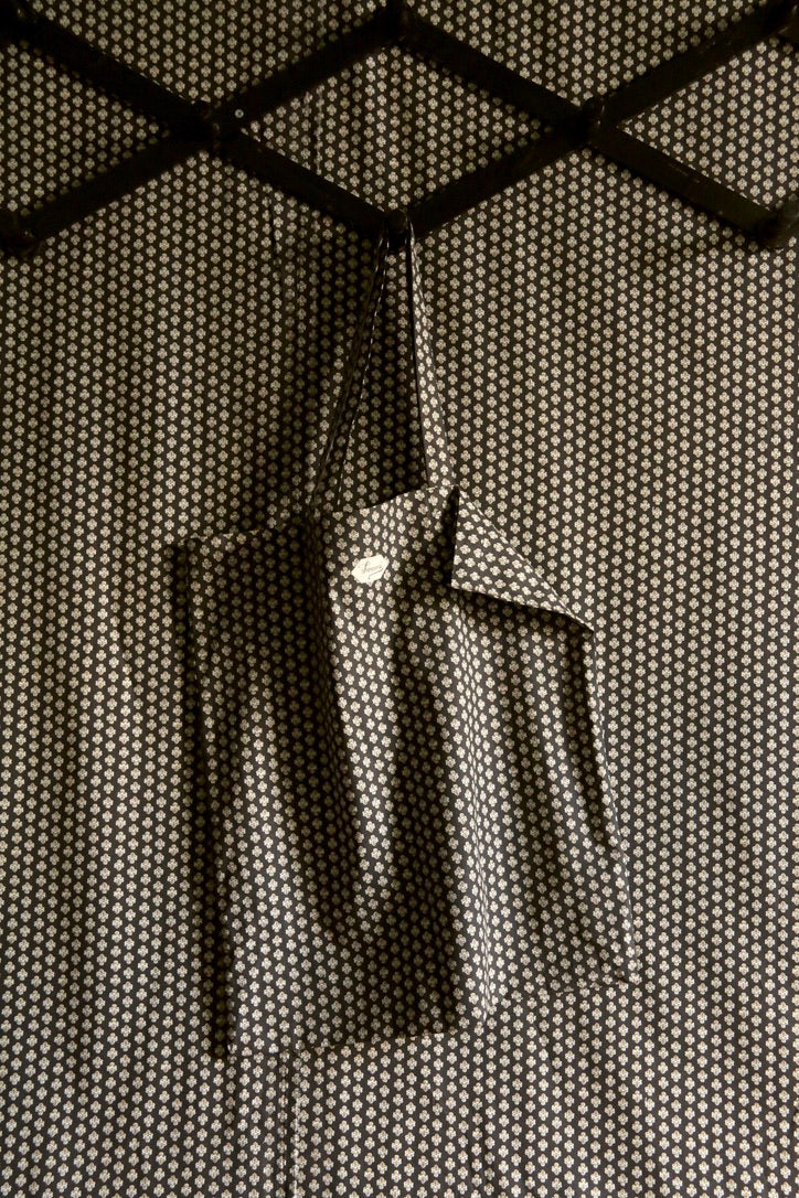 Veste matelassée réversible velours noir / imprimé "Provençal noir"