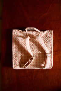 Cartable matelassé vichy rose