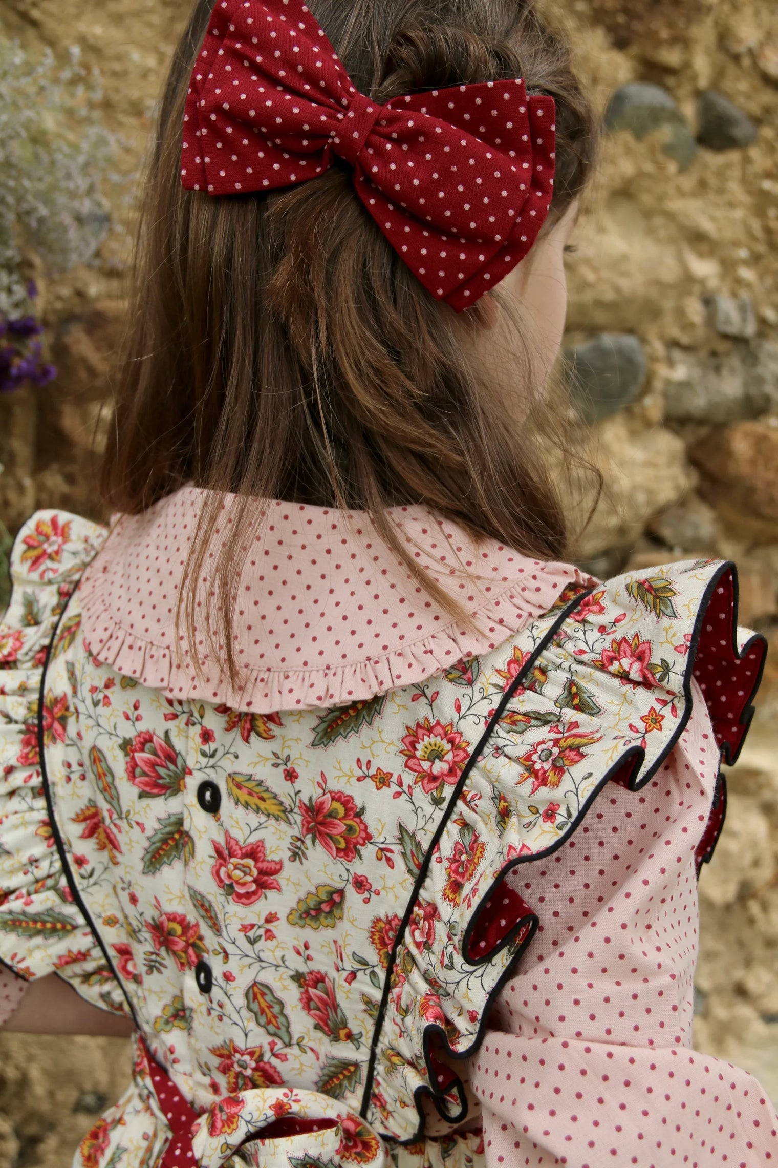 A-line printed pinafore dress