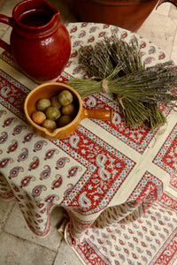 bandana-print cashmere tablecloth