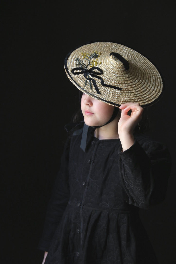 Reversible black velvet coat dress